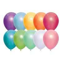 Haza Witbaard Ballonnen 10 neonkleuren, 10st. - thumbnail