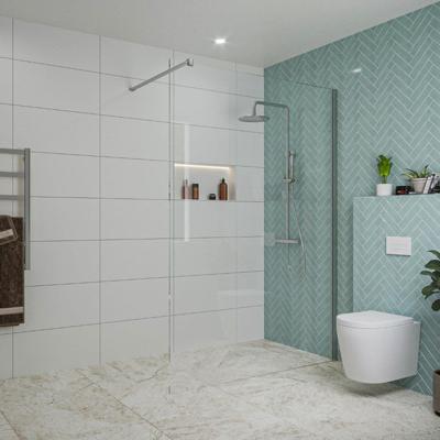 Fortifura Galeria inloopdouche - 120x200cm - helder glas - wandarm - chroom SW797917/SW797904 Fortifura Galeria inloopdouche - 120x200cm - helder glas - wandarm - chroom SW797917/SW797904