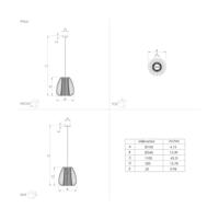 Eglo HanglampCurasao zwart met goud - 99661 - thumbnail