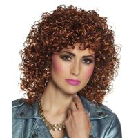 Pruik Club Bruin Dames - thumbnail