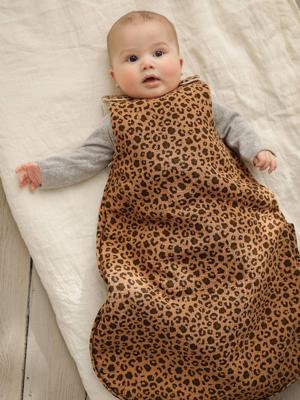 Omkeerbare slaapzak van biologisch katoenen gaas ENVIE DE FRAISE ecru