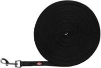 Trixie hondenriem sleeplijn met rubber bekleed zwart - thumbnail
