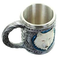 Decoratieve Witte Wolf Drinkbeker - thumbnail