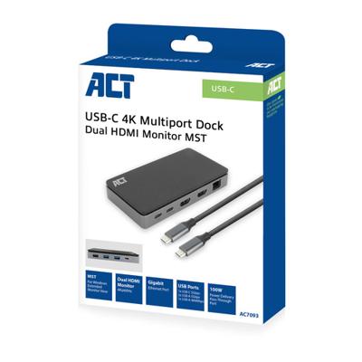 ACT AC7093 USB-C 4K HDMI MST docking - thumbnail