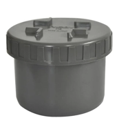 Eindstuk met schroefdeksel 50 mm PVC - thumbnail