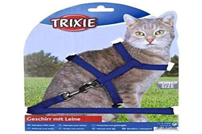 TRIXIE KATTENTUIG MET RIEM METALEN GESPEN ASSORTI 22-42X1 CM 125 CM 4 ST