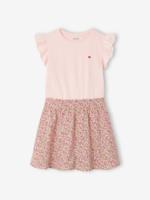 Meisjesjurk met 2-in-1 effect lichtroze - thumbnail