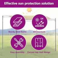 Zonneluifel 180 g/m 3x2,4 m taupe - thumbnail