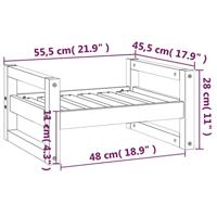 VidaXL Hondenmand 55,5x45,5x28 cm massief grenenhout zwart - thumbnail