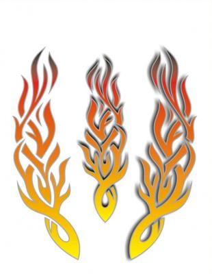 Stickerset tribal vlammen