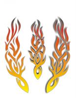 Stickerset tribal vlammen - thumbnail