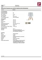Paulmann Neordic Berit 79646 Tafellamp LED E27 20 W Wit, Hout - thumbnail