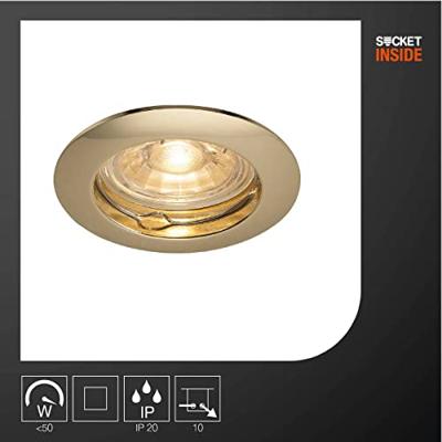 SLV 1000716 Inbouwlamp GU10 Messing