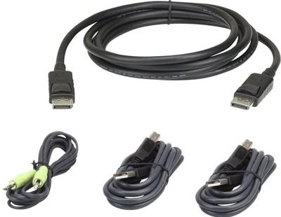 ATEN KVM Aansluitkabel [1x DisplayPort stekker, USB-A 2.0 stekker, Jackplug male 3,5 mm - 1x USB 2.0 bus B, Jackplug male 3,5 mm, DisplayPort stekker] 3.00 m