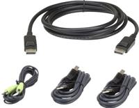 ATEN KVM Aansluitkabel [1x DisplayPort stekker, USB-A 2.0 stekker, Jackplug male 3,5 mm - 1x USB 2.0 bus B, Jackplug male 3,5 mm, DisplayPort stekker] 3.00 m - thumbnail