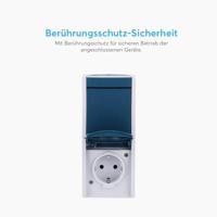 Busch-Jaeger 2601/6/20 EW-53 Ocean (opbouw) Schakel-/stopcontact combinatie spatwaterdicht Blauw, Groen - thumbnail