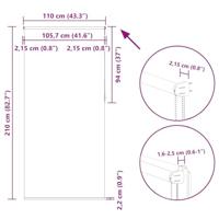 Rolgordijn verduisterend 110x210 cm stofbreedte 105,7 cm - thumbnail