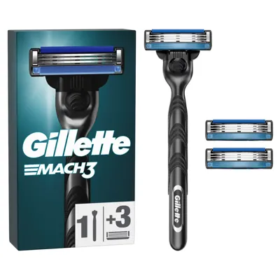 Gillette Gillette Mach3 Razor Handle + 3 Razor Blades