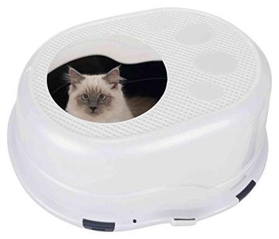 Trixie 40330 Luiz Top Entry, kattentoilet, 63 × 42 × 49 cm, donkerblauw/parelmoer