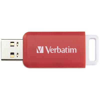 Verbatim V DataBar USB 2.0 Drive USB-stick 16 GB Rood 49453 USB-A 2.0 Verbatim V DataBar USB 2.0 Drive USB-stick 16 GB Rood 49453 USB-A 2.0