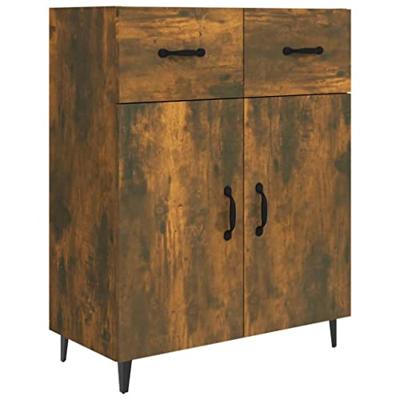Dressoir 69,5x34x90 cm bewerkt hout gerookt eikenkleurig