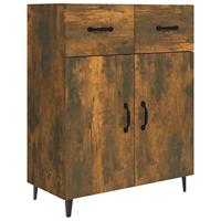 Dressoir 69,5x34x90 cm bewerkt hout gerookt eikenkleurig - thumbnail