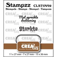 Crealies • stampzz stempelset overlijden 02: 2 teksten + 1 tag/label - thumbnail