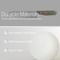 Metaltex heritage chefmes met houten greep 34 cm - thumbnail