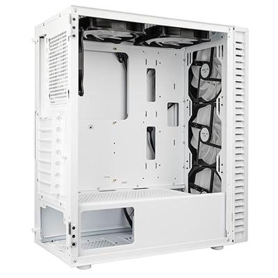 Kolink Observatory HF Glass Midi-tower PC-behuizing Wit 2 voorgeïnstalleerde LED-ventilators, 4 voorgeïnstalleerde LED-ventilators