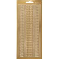 Creativ Company Stickers, randen, vel 10x23 cm, goud, 1 vel - thumbnail