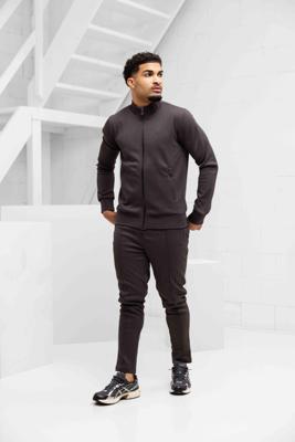 Malelions Pique Zip Trainingspak Heren Bruin - Maat S - Kleur: Bruin | Soccerfanshop