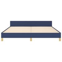 Bedframe zonder matras stof blauw 160x200 cm - thumbnail