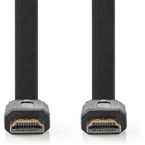 Nedis High Speed HDMI-Kabel met Ethernet | HDMI Connector | HDMI Connector | 4K@30Hz | 10.2 Gbps | 10.0 m | Plat | PVC | Zwart | Label -