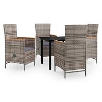 5-delige Tuinset met kussens grijs - thumbnail