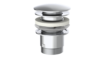 Kirchhoff DAV-1WK aftapkraan, chroom, 1 1/4" x 65 mm - 98807330
