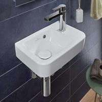 Villeroy & Boch O.novo fontein 1 kraangat rechts met overloop 36x25cm - wit 43433601 - thumbnail