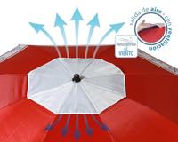 Strandparasol Rood Ø 180 cm SPF50+ Anker - thumbnail