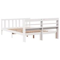 Bedframe zonder matras massief grenenhout wit 160x200 cm - thumbnail