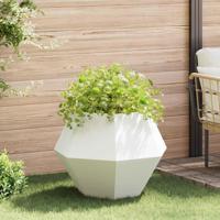 Plantenbak Wit 75 x 75 x 60 cm Staal - thumbnail