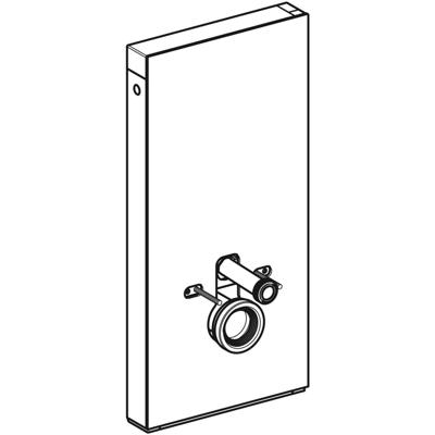 Geberit Monolith module voor wandcloset h101 glas wit aluminium 131.021.si.5