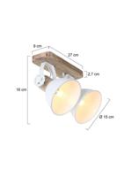 Mexlite Spot gearwood 7969w wit - thumbnail