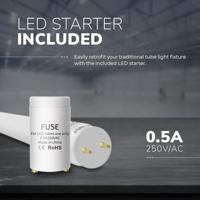LED TL armatuur 120cm dubbel - T8 (G13) - 36 Watt 3960 lumen (110lm/W) - 6000K daglicht wit (860) - Koppelbaar - Flikkervrij - IP65 waterdicht - LED TL Lamp - thumbnail