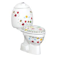 Staand Kindertoilet BWS Flower Muur Aansluiting (Exclusief Zitting) - thumbnail