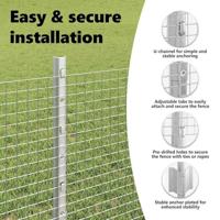 VidaXL Hek met paal zilver 0,6 x 50 m staal - thumbnail