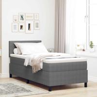 Boxspringbed Lichtgrijs en wit. 80 x 200 cm Katoen Stof - thumbnail