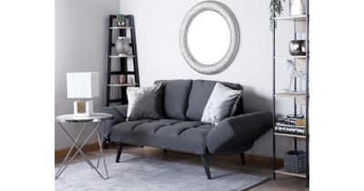 Beliani - BREKKE - Slaapbank - Donkergrijs - Polyester