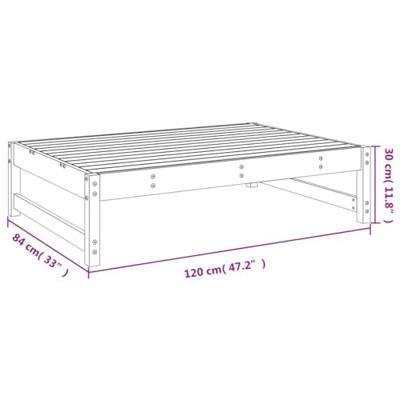 Tuinvoetenbank 120x80 cm massief douglashout