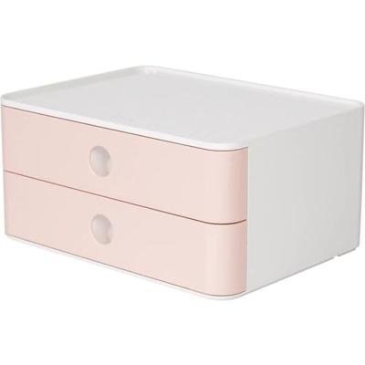 HAN HA-1120-86 Smart-box Allison Met 2 Lades Flamingo Roze, Stapelbaar HAN HA-1120-86 Smart-box Allison Met 2 Lades Flamingo Roze, Stapelbaar