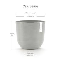 Ecopots Oslo kunststof bloempot Wit/Grijs - Ø 23,4 cm - thumbnail