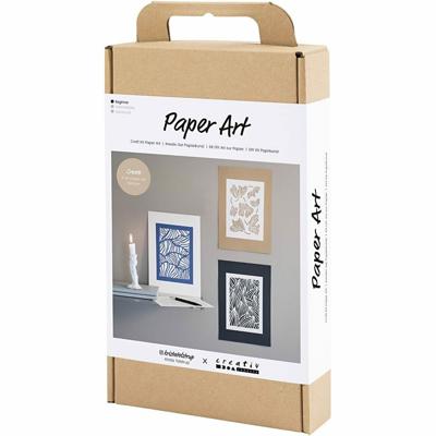 Creativ Company Hobbyset papierkunst, afbeeldingen om op te hangen, off white, 1 doos